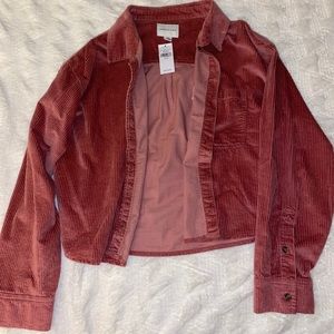American Eagle SIZE M DARK MAUVE CORDUROY JACKET